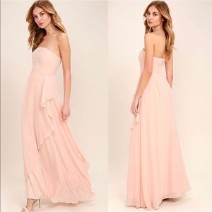 LULUS Sweetest Kiss Strapless maxi prom dress